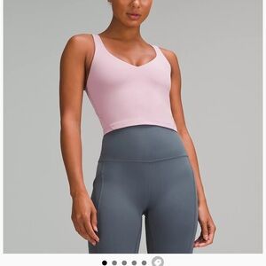 Pink V-Neck Crop Top align tank